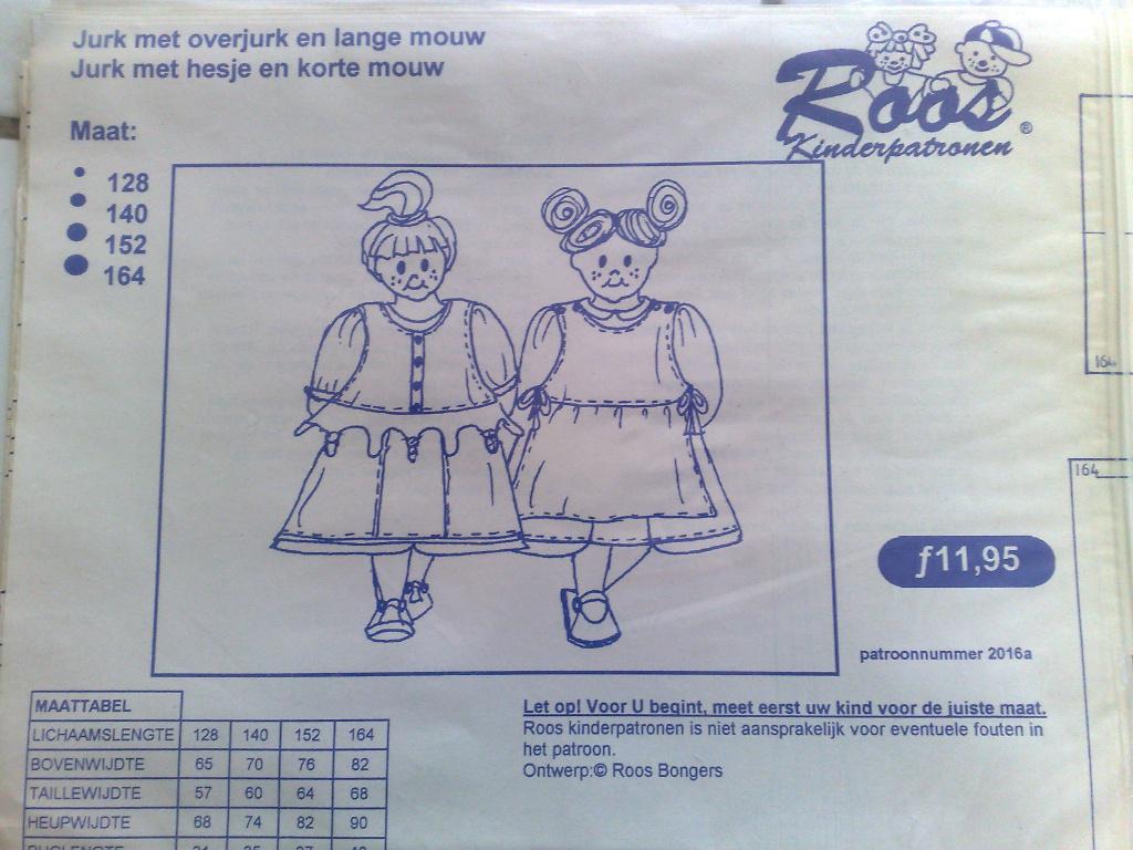 30 x Roos patronen voor jongens en meisjes (1) , €1. p/st, Hobby en Vrije tijd, Kledingpatronen, Verzenden, Zo goed als nieuw