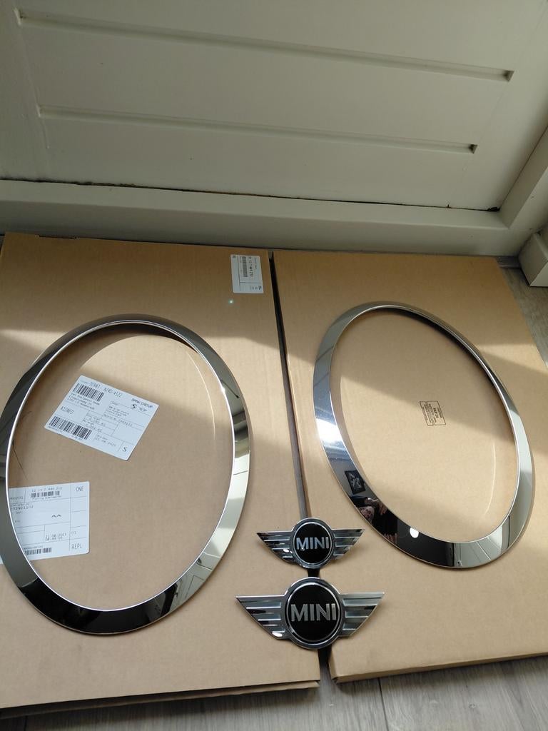 Koplampringen en logo's Mini Cooper 2017, Ophalen of Verzenden, Mini