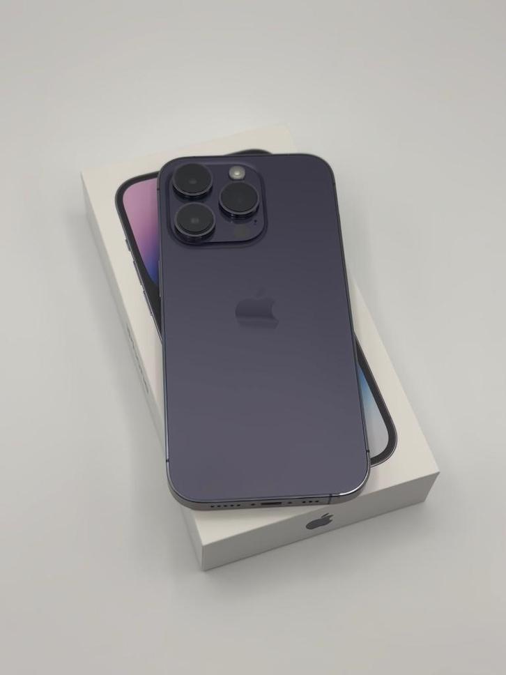 iPhone 14 Pro | 128 GB | Deep Purple | Topstaat | Garantie, Telecommunicatie, Mobiele telefoons | Apple iPhone, Zo goed als nieuw
