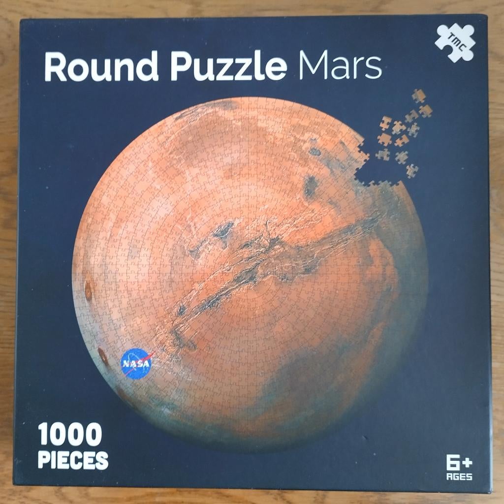 puzzel, ronde puzzel, round puzzle, Mars, NASA, 1000 stukjes, Hobby en Vrije tijd, Denksport en Puzzels, Ophalen of Verzenden