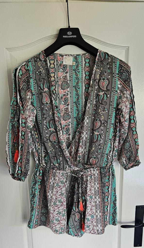 Ibiza Playsuit XS/34 met open armen, Kleding | Dames, Jumpsuits, Ophalen of Verzenden, Zo goed als nieuw, Maat 34 (XS) of kleiner