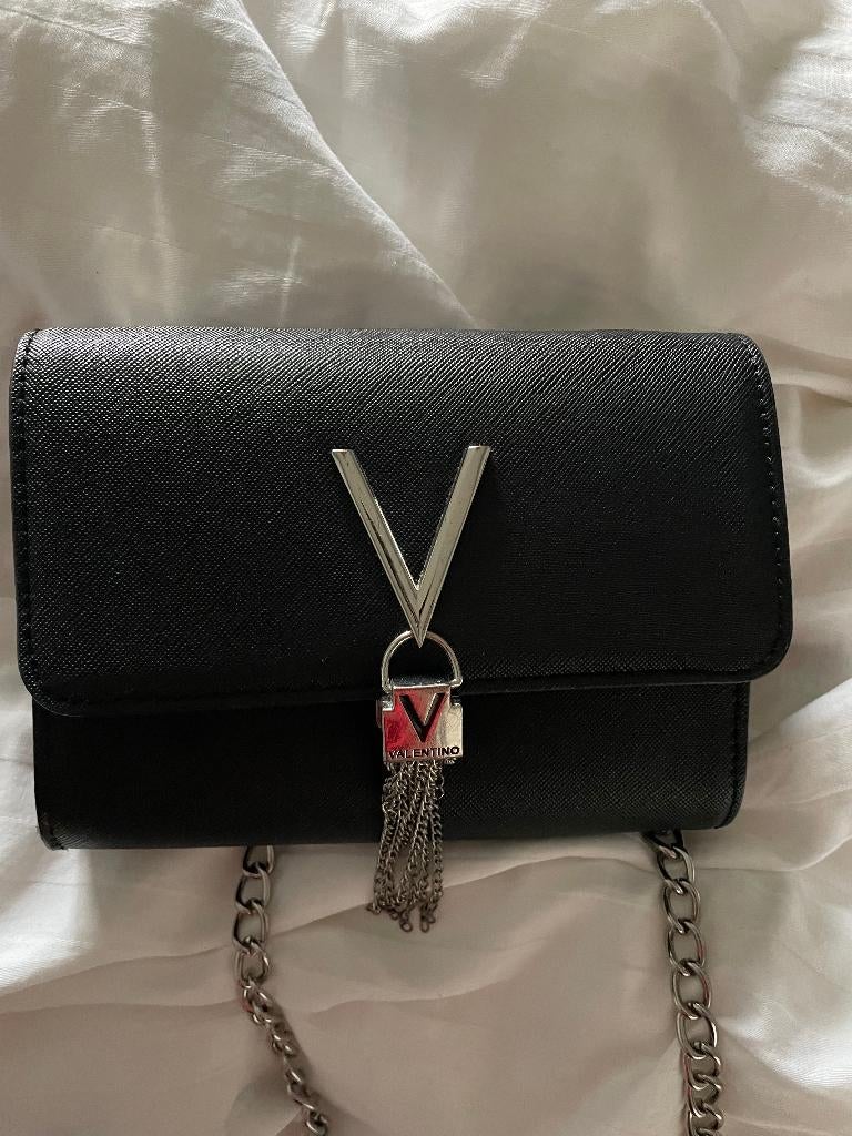 valentino zwart tas, Sieraden, Tassen en Uiterlijk, Ophalen of Verzenden, Zo goed als nieuw, Zwart, Schoudertasje