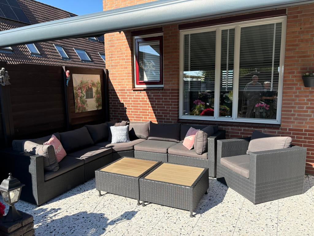 Loungeset als nieuw, Tuin en Terras, Tuinsets en Loungesets, Ophalen, 6 zitplaatsen, Zo goed als nieuw, Loungeset