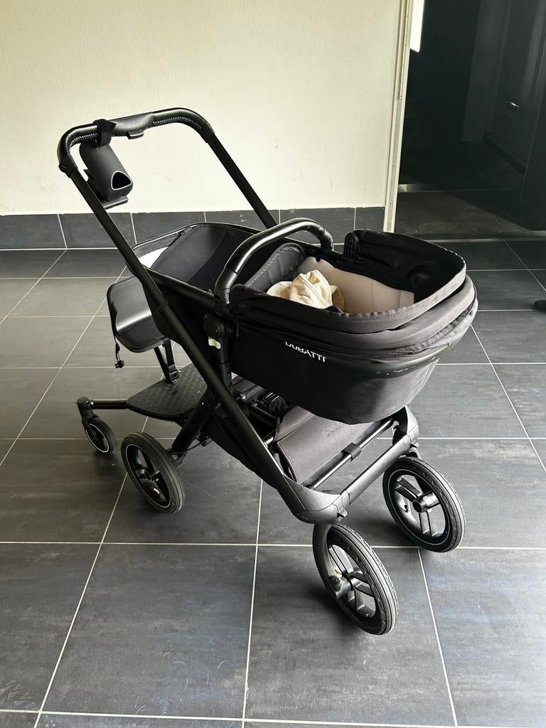 Dubatti kinderwagen met reiswieg en zitje, Gebruikt, Luchtbanden, Ophalen of Verzenden, Kinderwagen