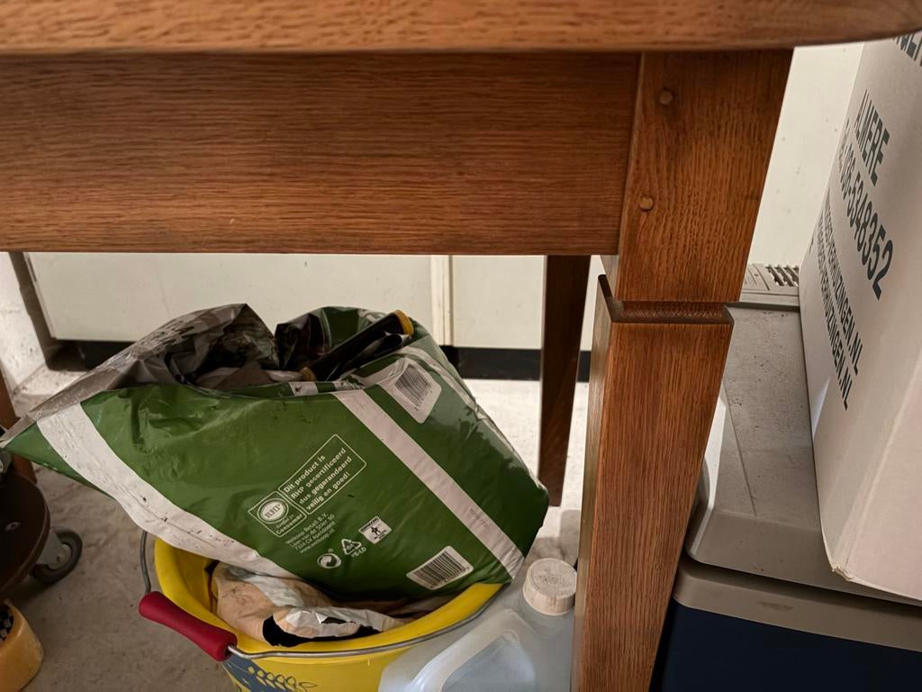 Mooie massief eikenhouten tafel, Huis en Inrichting, Tafels | Eettafels, Ophalen, Gebruikt, 100 tot 150 cm, Eikenhout