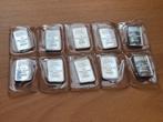 Credit Suisse 10 x 5 gram zilverbaar. 50 gram vintage silver, Ophalen of Verzenden, Zilver