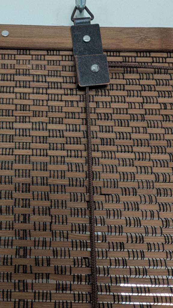 Rolgordijn bamboe lichtdoorlatend 90 x 180 nieuw, Bruin, Nieuw, 150 tot 200 cm, 50 tot 100 cm