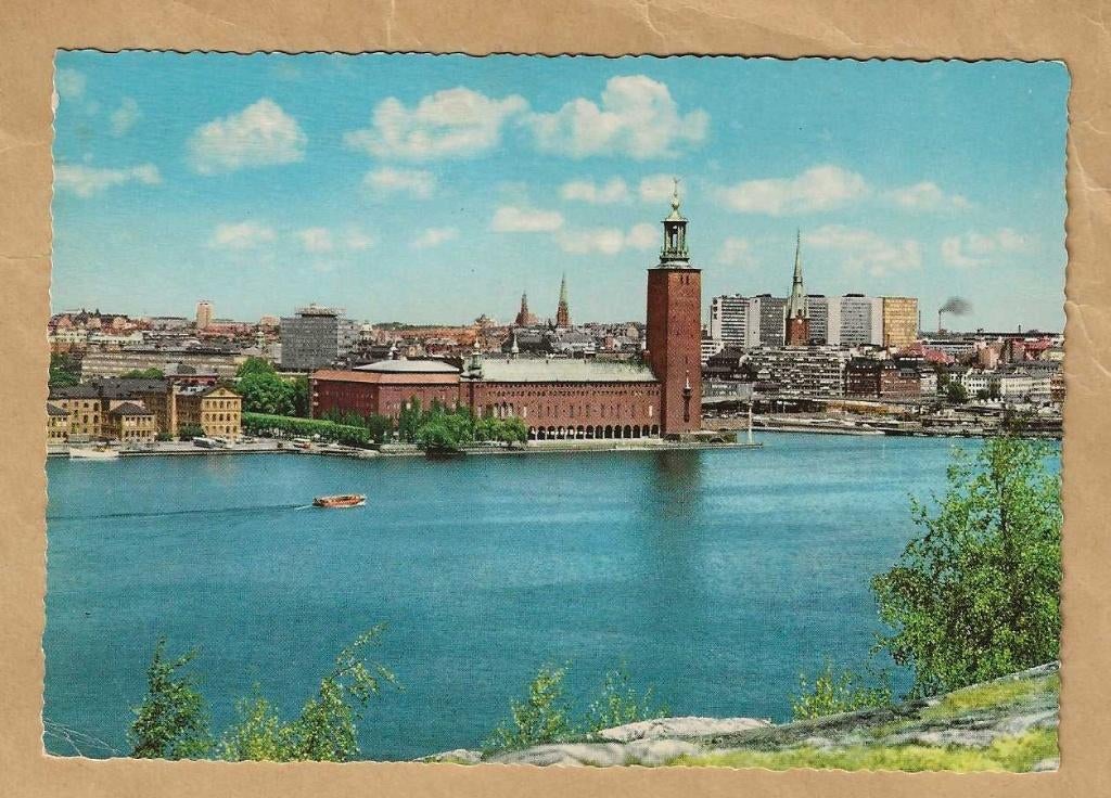 Ansichtkaart. Stockholm. View from Skinnaviksbergen., Ophalen of Verzenden, 1960 tot 1980, Gelopen, Overig Europa