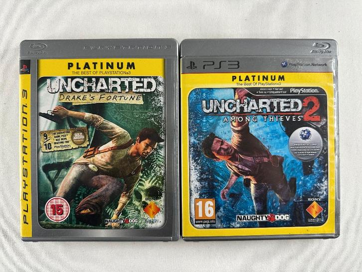 Uncharted 1 & 2 Playstation 3 - PS3, Spelcomputers en Games, Games | Sony PlayStation 3, Zo goed als nieuw, Avontuur en Actie