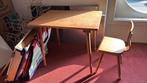 Vintage houten school setje - kinderstoel en bureau, Ophalen, Gebruikt