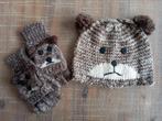 Primark Muts en Handschoenen Set - Beer Design, Primark, Ophalen of Verzenden, Zo goed als nieuw, Muts