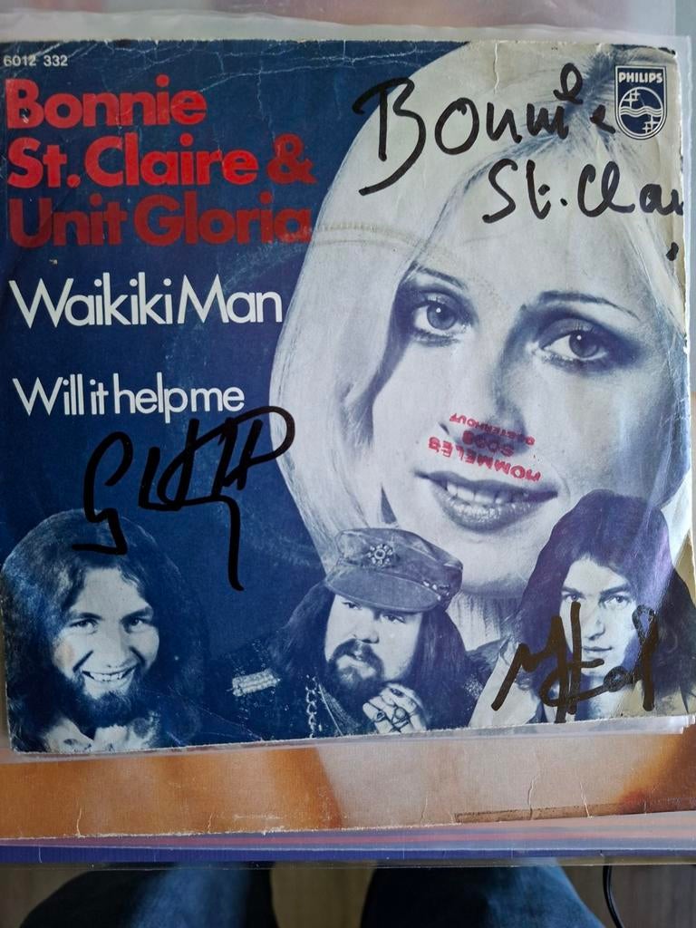 Gesigneerde single Bonnie St. Claire, Cd's en Dvd's, Gebruikt, 7 inch, Single, Ophalen of Verzenden