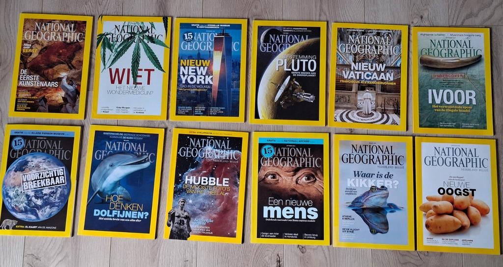 National Geographic Jaargang 2015 - 12 Tijdschriften, Ophalen of Verzenden, Zo goed als nieuw, Wetenschap en Natuur