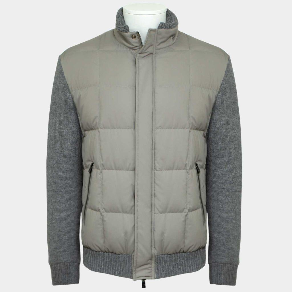 Corneliani Quilted Bomber Taupe Nieuw Maat 54/56, Nieuw, Overige maten, Ophalen of Verzenden, 2871CA