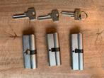 3 stuks cilinder sloten, Ophalen of Verzenden, Zo goed als nieuw, Rvs, Slot