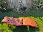 Ligbed, hout, inklapbaar, Tuin en Terras, Ophalen of Verzenden, Zo goed als nieuw, Hout, Inklapbaar