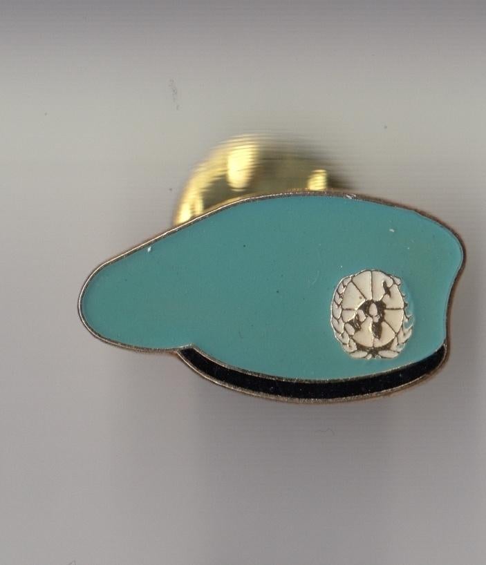 VN Vredesmacht Baret pin, Niet vindbaar, Niet vindbaar, Nederland, Embleem of Badge