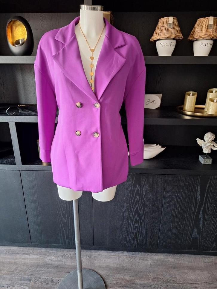 Nieuwe blazer van Savinni XL 40 42 44 magenta, Kleding | Dames, Jasjes, Kostuums en Pakken, Nieuw, Jasje, Maat 42/44 (L), Paars