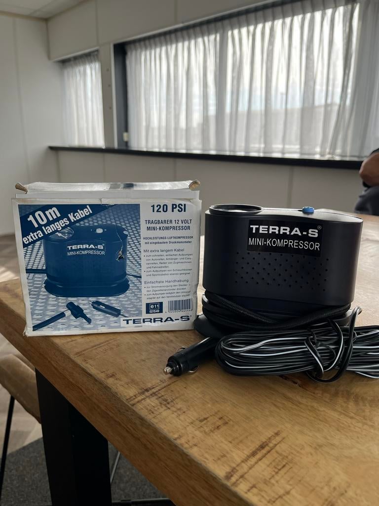 Draagbare 12V Mini Compressor 120PSI - Terra-S, Ophalen of Verzenden, Nieuw