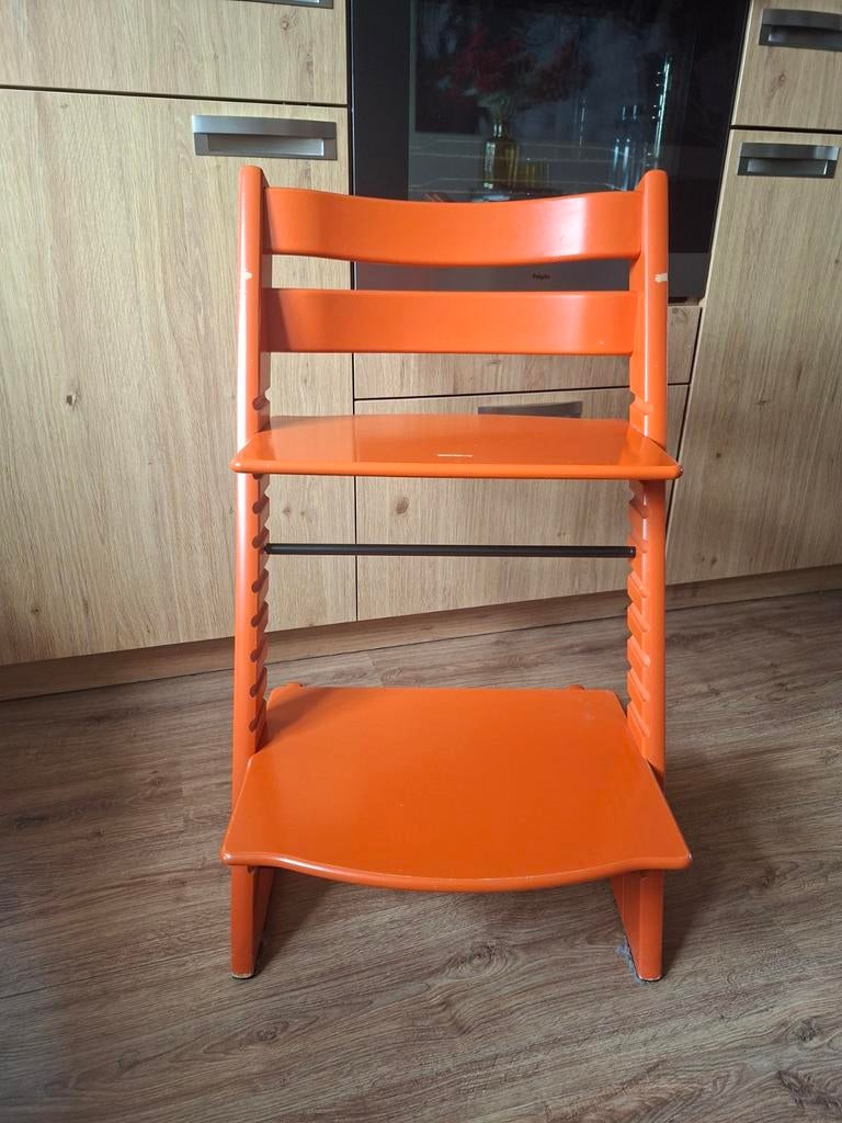 Stokke Tripp Trapp meegroeistoel - Oranje, Ophalen, Gebruikt, Meegroeistoel, Aanschuifbaar