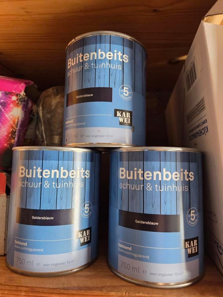 Buitenbeits, Blauw, Nieuw, Beits, Ophalen of Verzenden