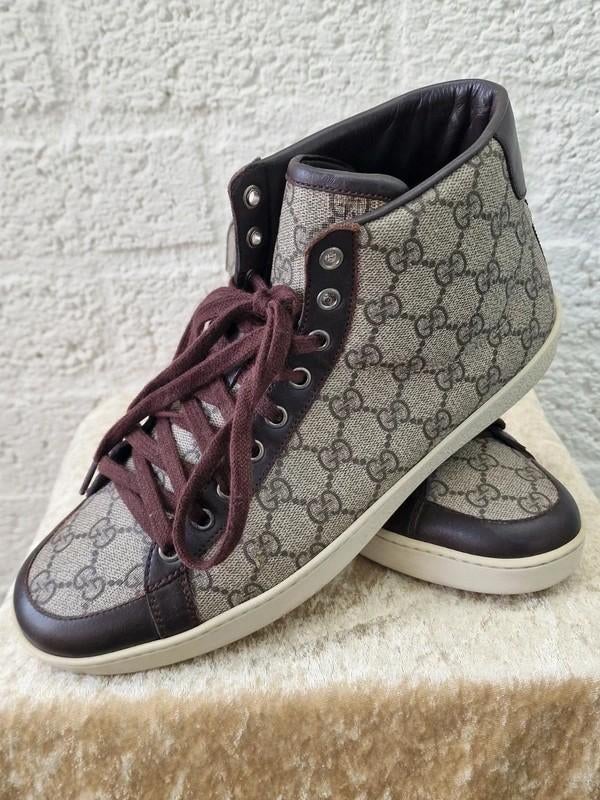Gucci GG Supreme sneakers maat 43 – high top, Ophalen of Verzenden, Zwart