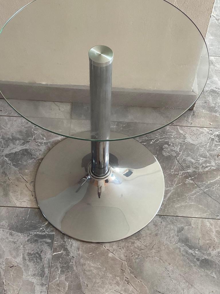 Bijzettafel, Ophalen, 50 tot 100 cm, Rond, 50 tot 75 cm