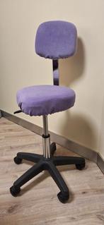 Paarse zadelkruk / bureaustoel op wieltjes, Gebruikt, Paars, Ophalen of Verzenden, Bureaukruk