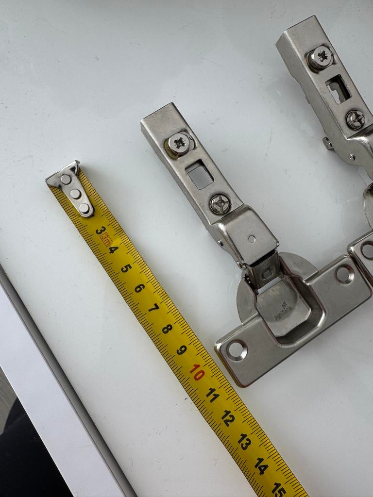 Hettich Scharnieren voor de kast - 3 Stuks, Doe-het-zelf en Verbouw, Ophalen of Verzenden, Nieuw, Rvs, Scharnier