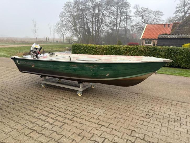 Quicksilver 450DLX + Honda BF6, Watersport en Boten, Vis- en Consoleboten, Gebruikt, Tot 10 pk, 3 tot 6 meter, Benzine, Aluminium