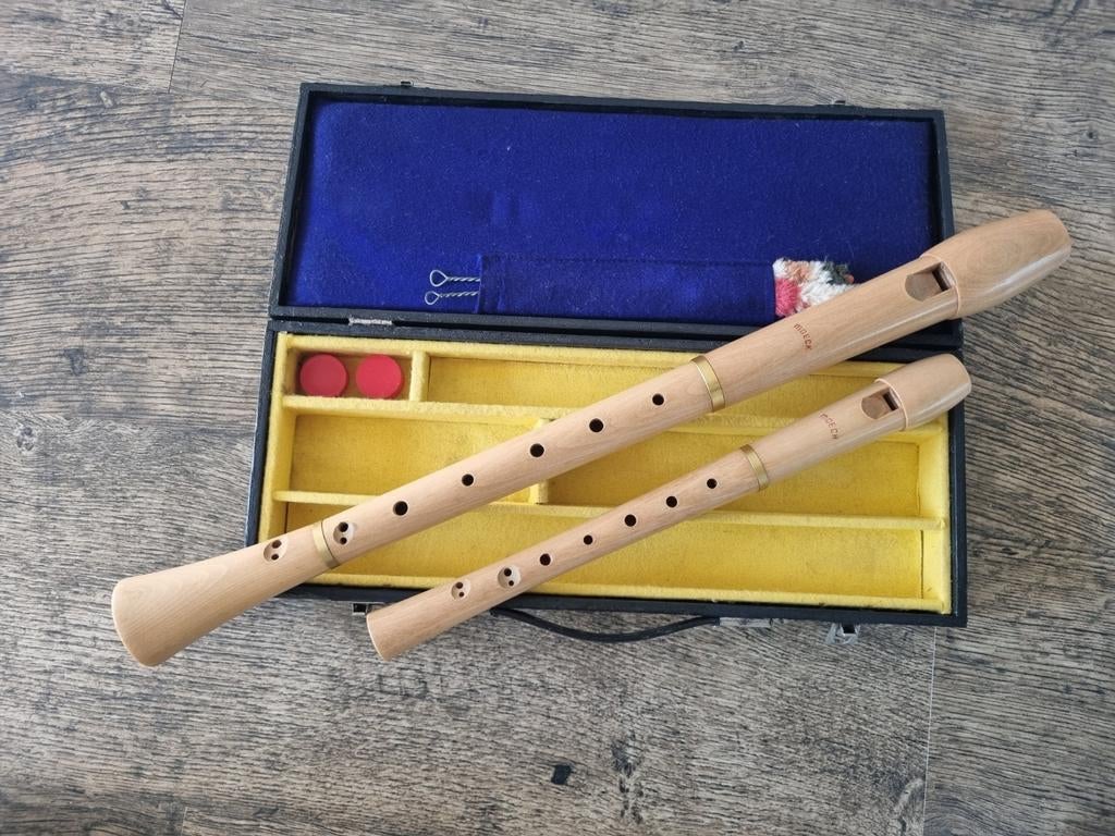 Moeck altfluit en blokfluit, Muziek en Instrumenten, Blaasinstrumenten | Blokfluiten, Ophalen of Verzenden, Gebruikt, Alt
