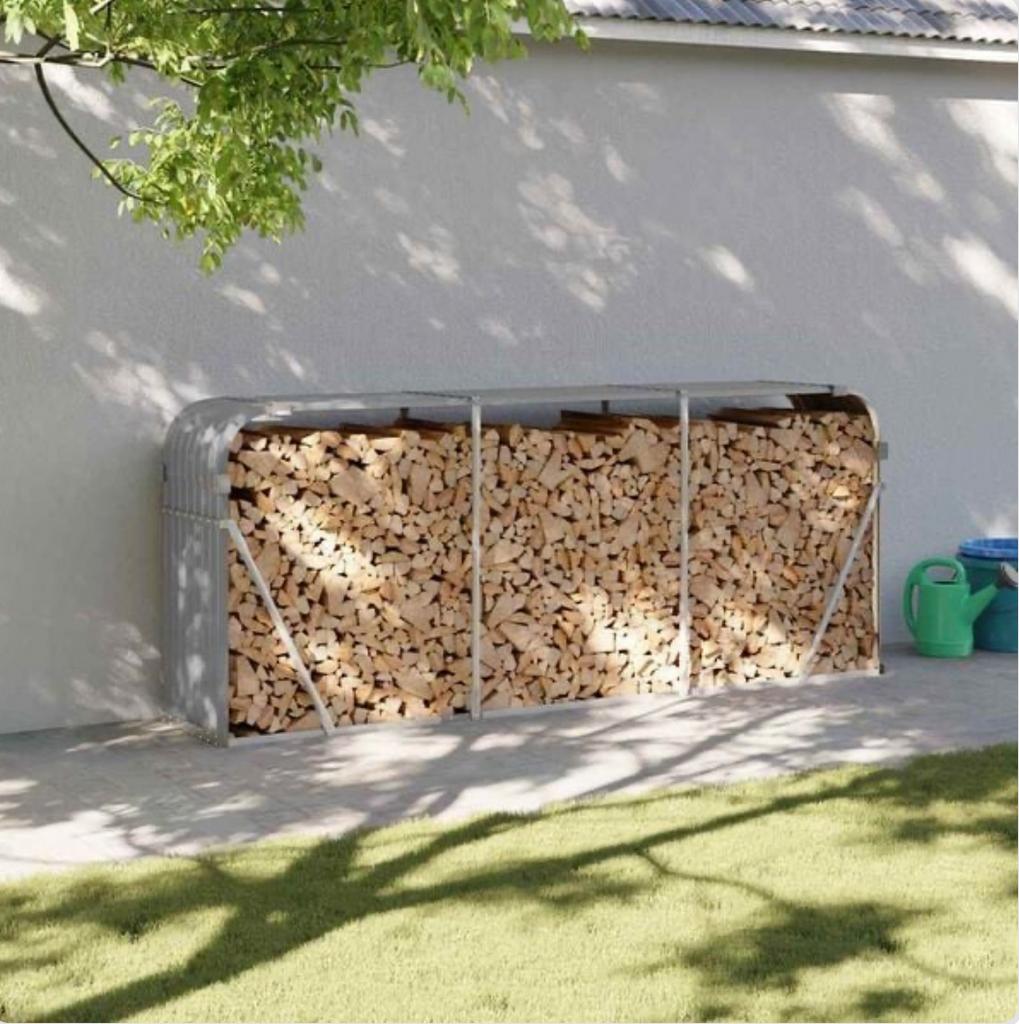 Gegalvaniseerde Houtopslag 234x45x100 cm Lichtgrijs, Minder dan 3 m³, Ophalen