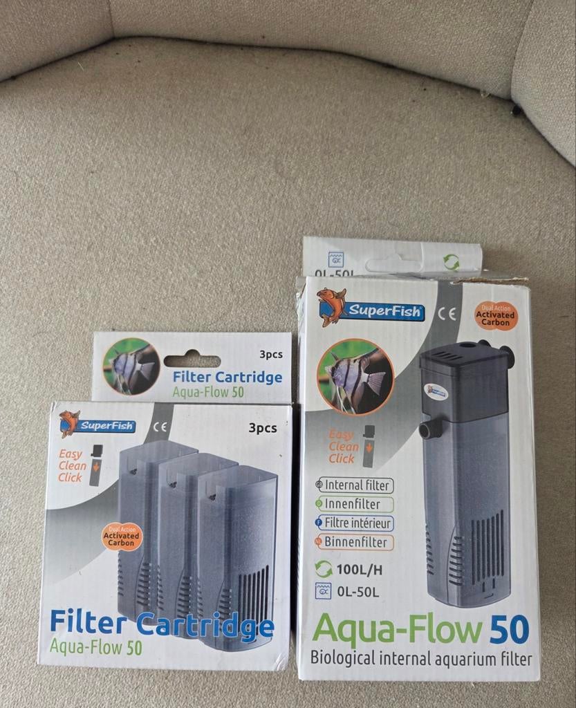 Superfish Aqua flow 50 Filter ( Nieuw ), Dieren en Toebehoren, Ophalen