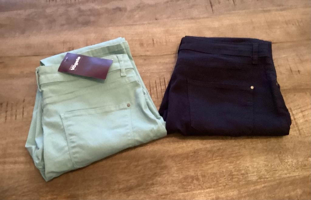 2 Charles Vogele stretch broeken, Maat 38/40 (M), Overige kleuren, Ophalen of Verzenden, Zo goed als nieuw