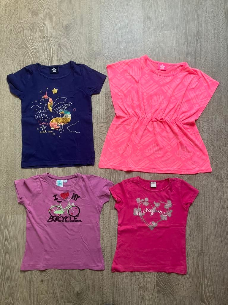 T-shirts 116 122, Kinderen en Baby's, Kinderkleding | Maat 116, Ophalen of Verzenden, Gebruikt, Meisje, Shirt of Longsleeve