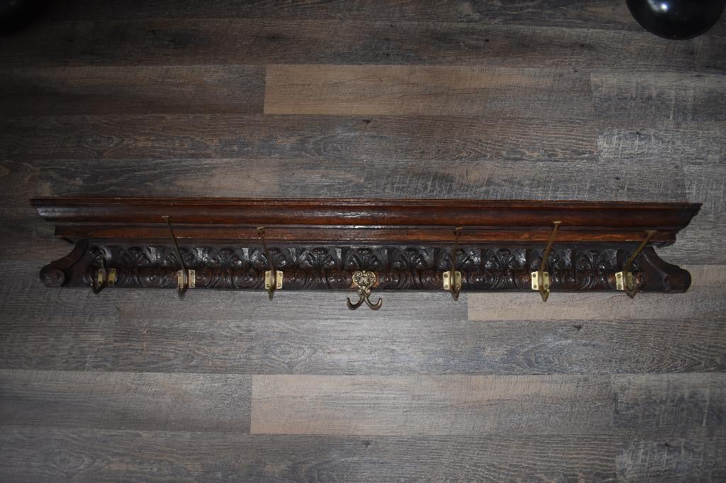 Antieke houten kapstok jaren 40 - 50, Gebruikt, Minder dan 100 cm, Hout, Ophalen