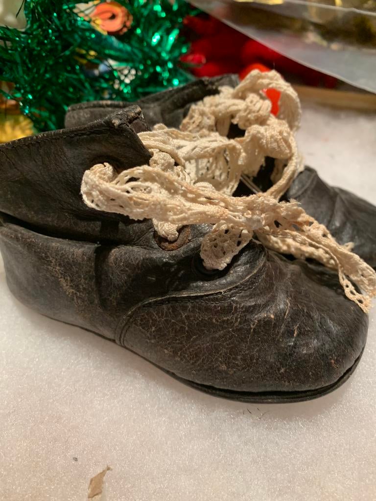 Antieke leren kinderschoentjes, Ophalen of Verzenden, Kinderen