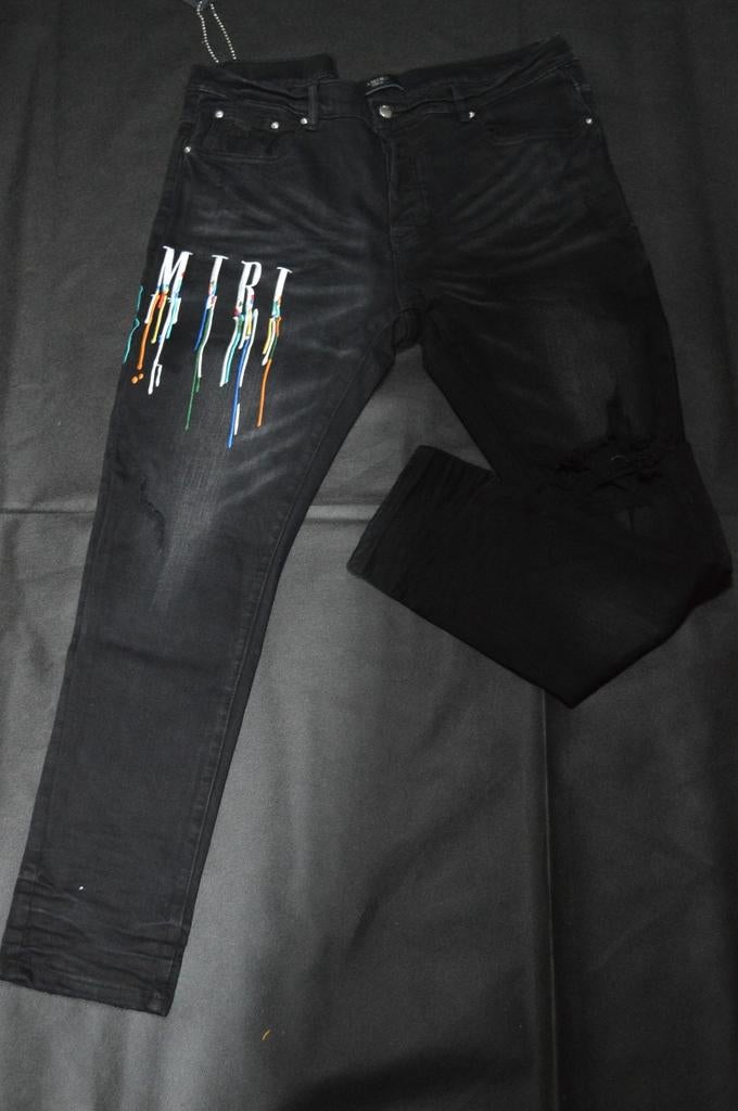 Zwarte Amiri spijkerbroek maat 38 (L), Ophalen of Verzenden, Nieuw, Zwart, Overige jeansmaten