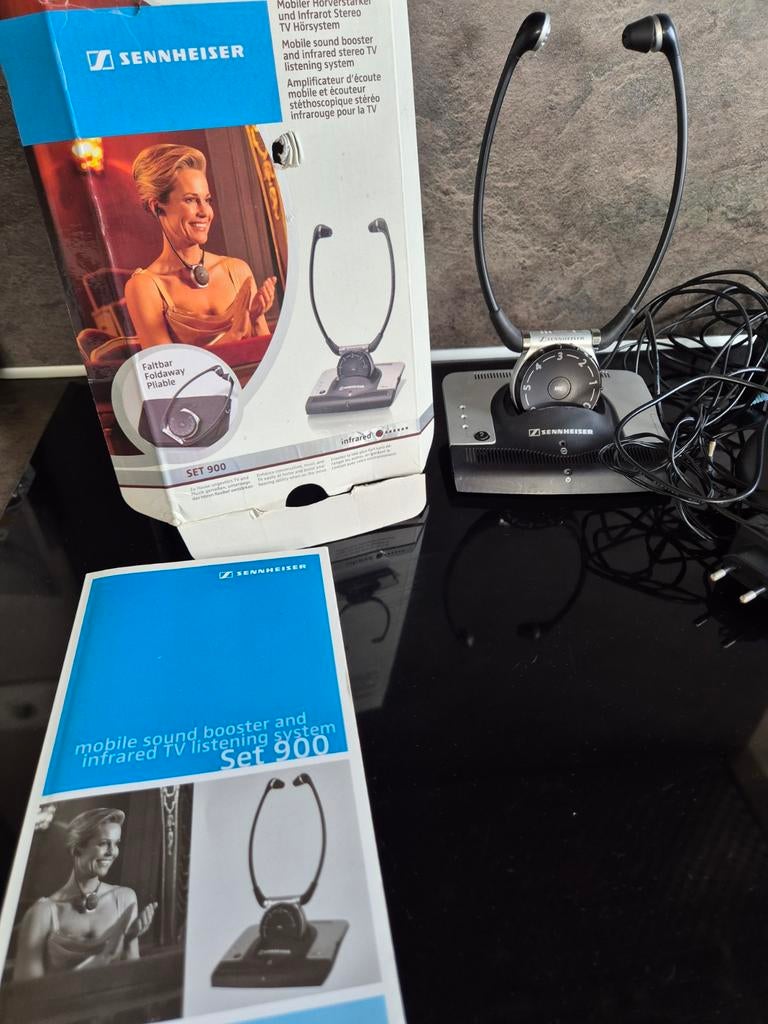 Sennheiser Set 900 & Set 810 TV Luisterhulp Hoofdtelefoon, Gebruikt, Sennheiser, Draadloos, Op oor (supra aural)