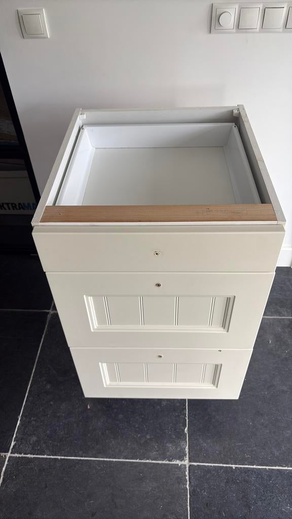 Keukenkast 3x exclusief greepjes, Huis en Inrichting, Keuken | Complete keukens, Ophalen, Gebruikt, Enkelwandige keuken, Kunststof