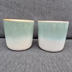 2 mooie keramieken bloempotten van HEMA maat M, Ophalen, Overige materialen, Minder dan 30 cm, Minder dan 60 cm