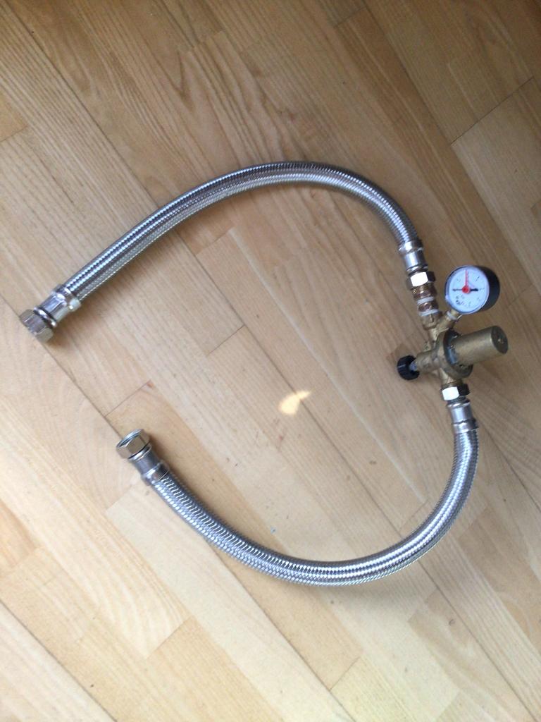 Vulventiel met drukmeter, Ophalen of Verzenden, Minder dan 60 cm, Cv-ketel of Combi-ketel, 30 tot 80 cm