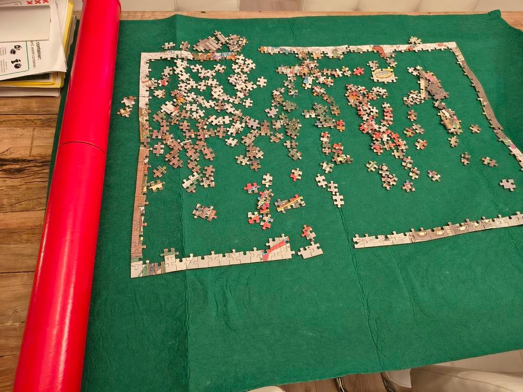 Puzzelmat / jigroll voor veilig opbergen puzzel, Ophalen