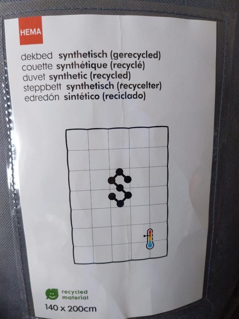 Nieuw dekbed, Huis en Inrichting, Slaapkamer | Beddengoed, Eenpersoons, Wit, Nieuw, Ophalen of Verzenden