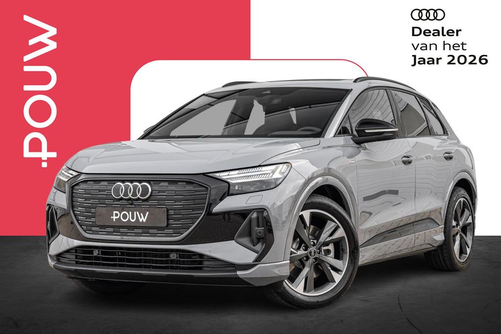 Audi Q4 e-tron 45 quattro 286pk S edition Competition 82 kWh, Auto's, Audi, 12 maanden, Zwart, 82 kWh, Parkeercamera