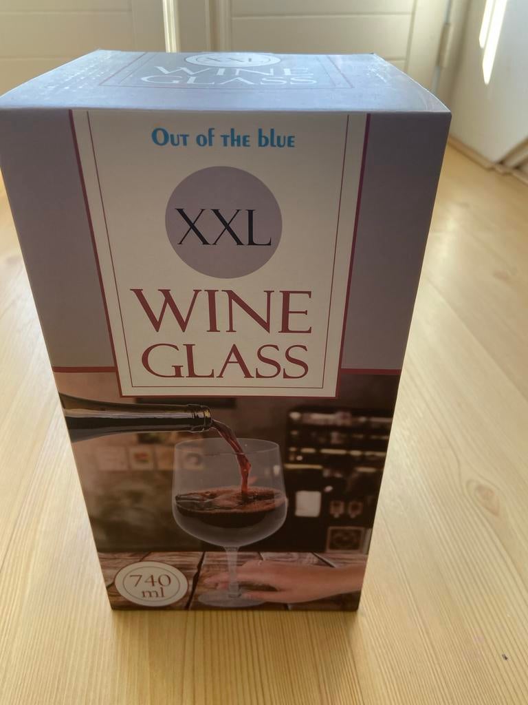 XXL Wijnglas - 740 ml - Out of the Blue, Nieuw, Ophalen of Verzenden, Meerkleurig, Overige merken