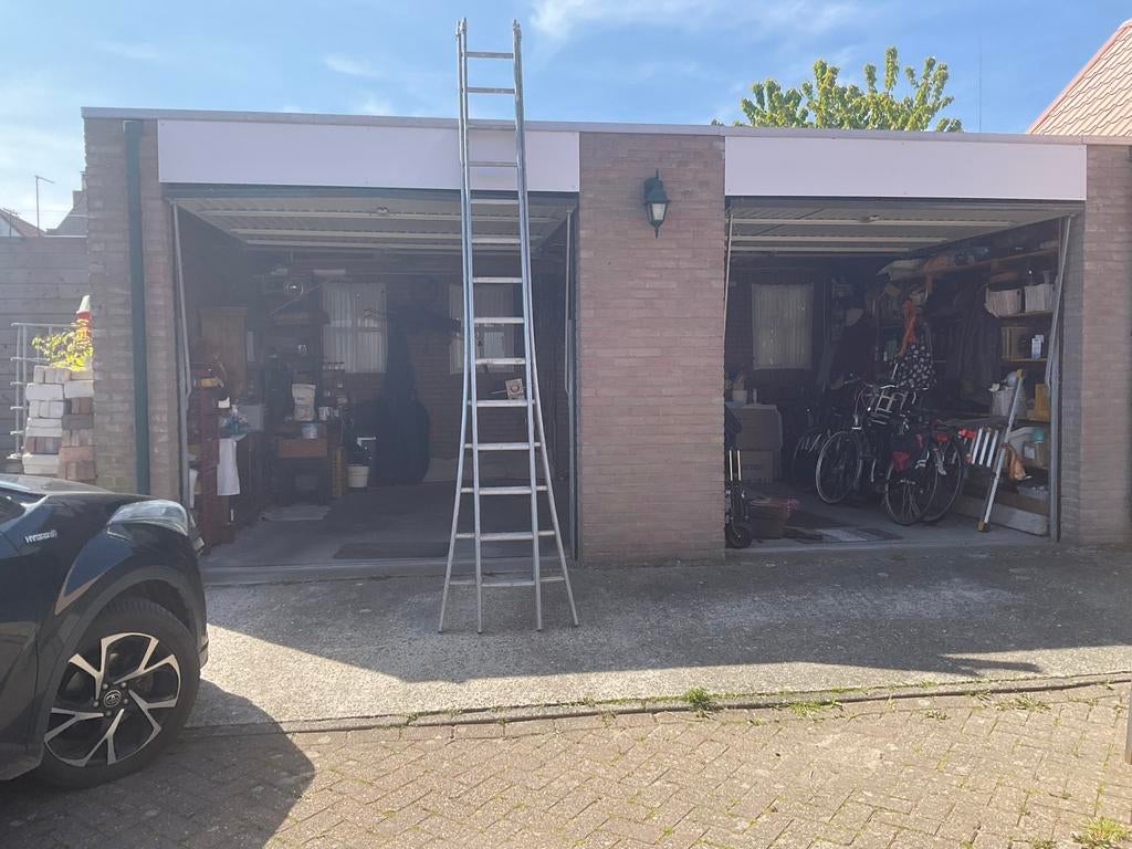 Tweedelige ladder, 7 meter, in prima staat, Ophalen, Gebruikt, Ladder, 4 meter of meer