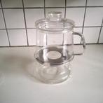 Grote pickwick  douwe egberts glazen theepot op rechaud enz, Ophalen, Overige typen, Overige stijlen, Glas
