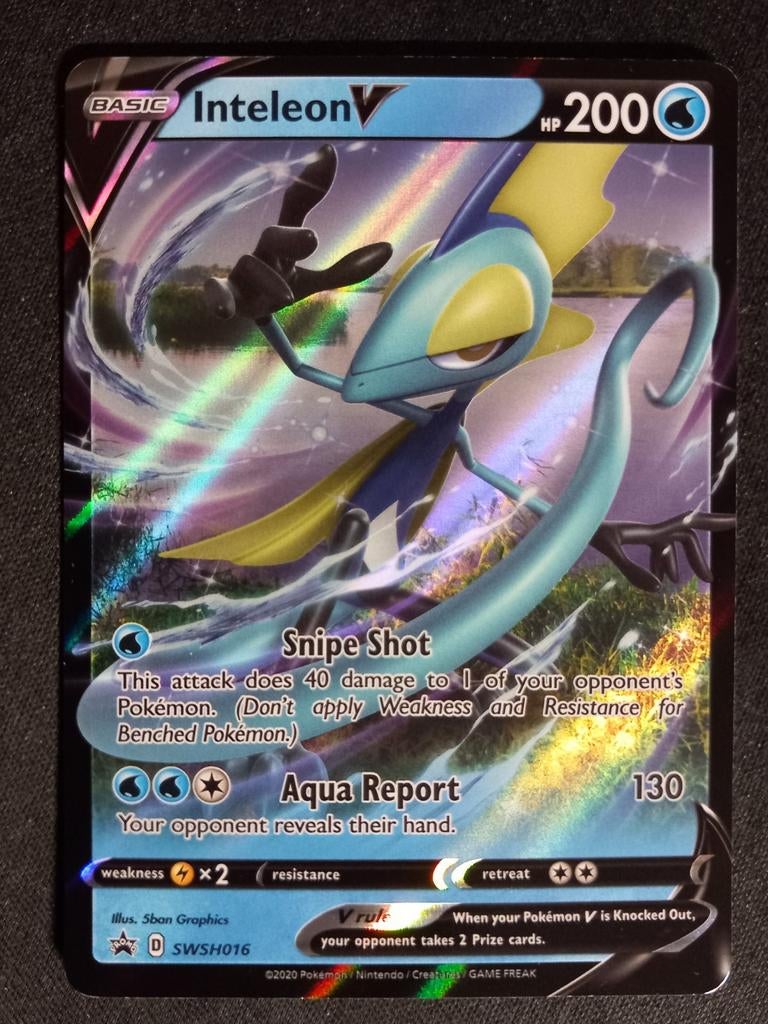 Pokemon Inteleon V SWSH106 Black Star Promo NM, Verzenden, Zo goed als nieuw, Losse kaart, Foil