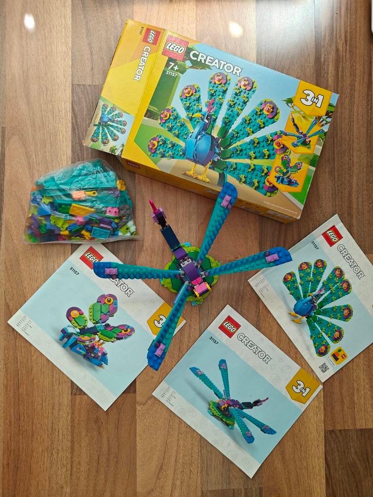 Lego creator 31157 pauw/libelle/vlinder, Ophalen, Zo goed als nieuw, Bouwen